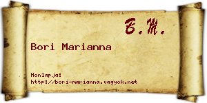 Bori Marianna névjegykártya